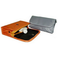 Satin Polyester Cosmetic Case w/ Magnetic Snap Flap Closure